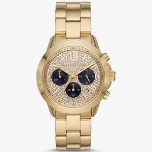 Michael Kors Oversized Bradshaw Pavé Gold Tone